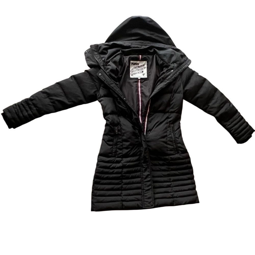PUFFA THE ORIGINAL DUVET COAT Puffer Mid Length England Black UK 8 S